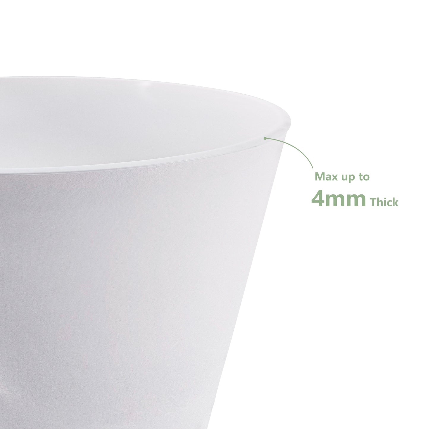 7 Pots de Fleurs en Plastique Plantes, avec Trous de Drainage, Gris moucheté 17,5/16,5/15,3/14 / 13/11,5/10 cm, Blanche