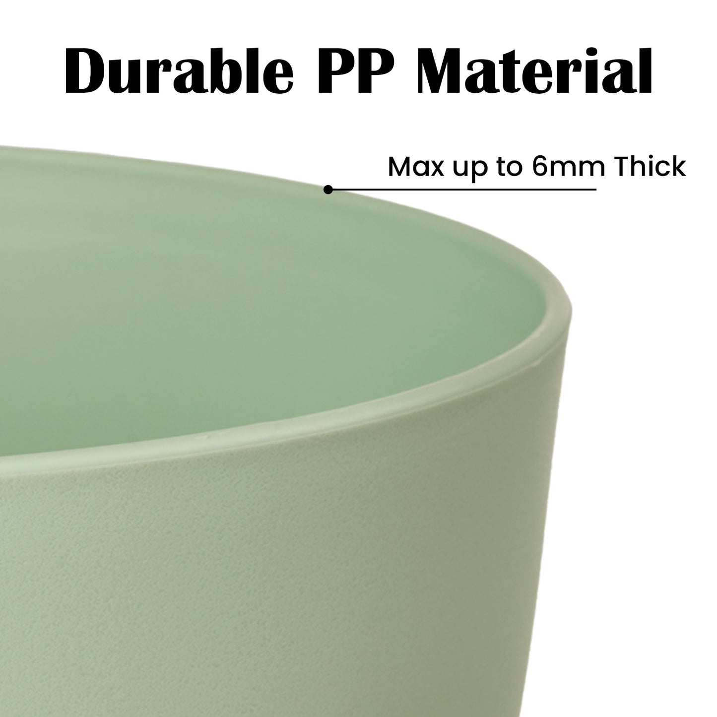 Gardrium Plastic Planter, Plant Pot for Indoor Outdoor, 10/9/8 inch Set of 3, Fresh Green