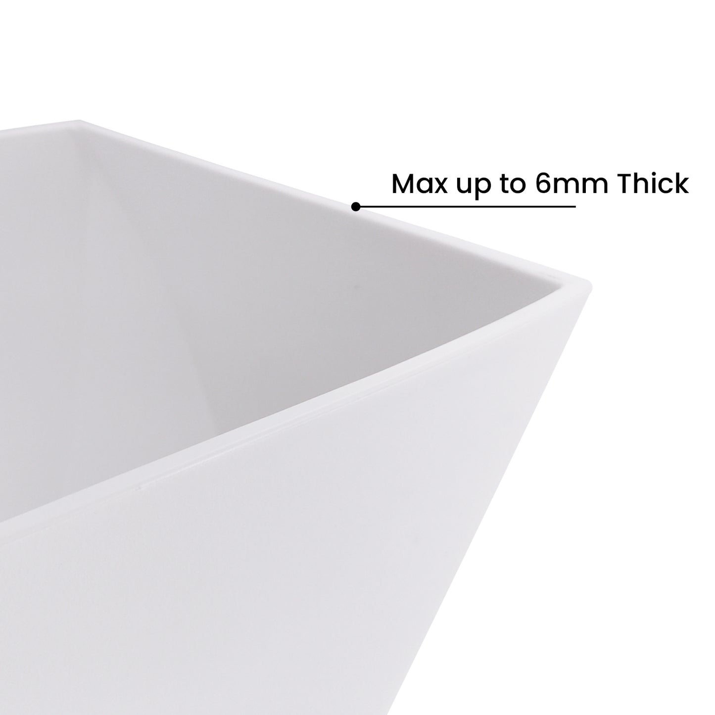 13'' Large plant pot with Drainage Hole set of 2, White