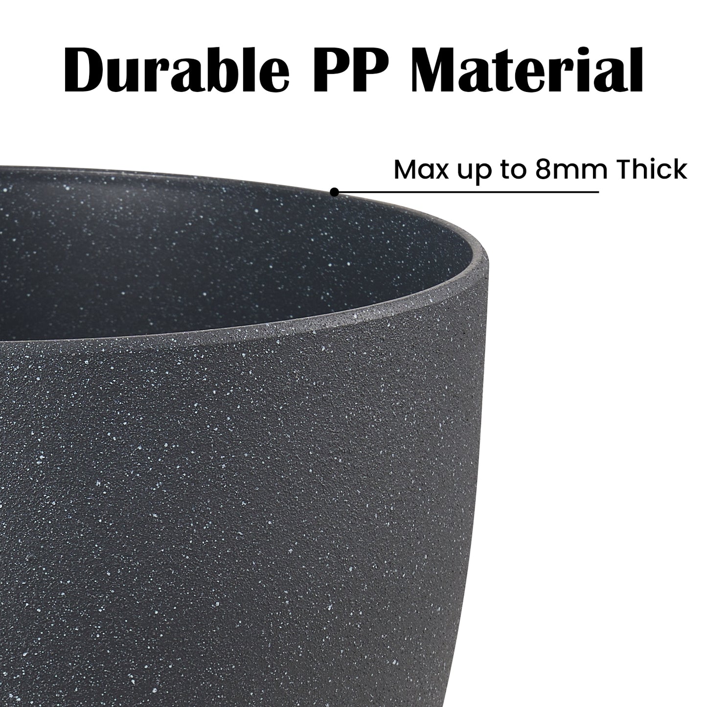 Gardrium Indoor and Outdoor Planter 15/13/10 inch Set of 3, Gray