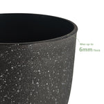 Lot de 3 Pots 25,4/22,9/20,3 cm de Fleurs en Plastique Plantes, Noir moucheté