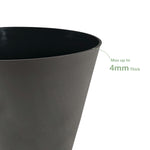 7 Pots de Fleurs en Plastique Plantes, avec Trous de Drainage, Gris moucheté 17,5/16,5/15,3/14 / 13/11,5/10 cm, Noir