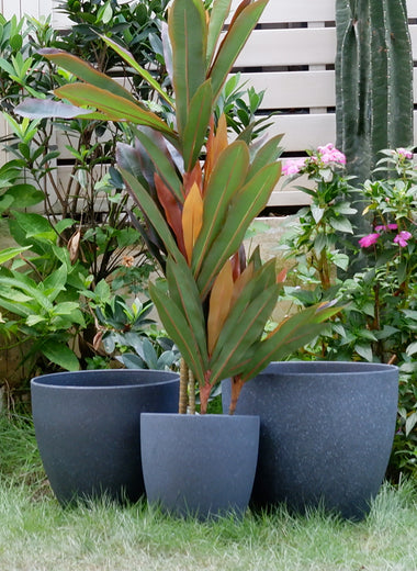 Gardrium Indoor and Outdoor Planter 15/13/10 inch Set of 3, Gray