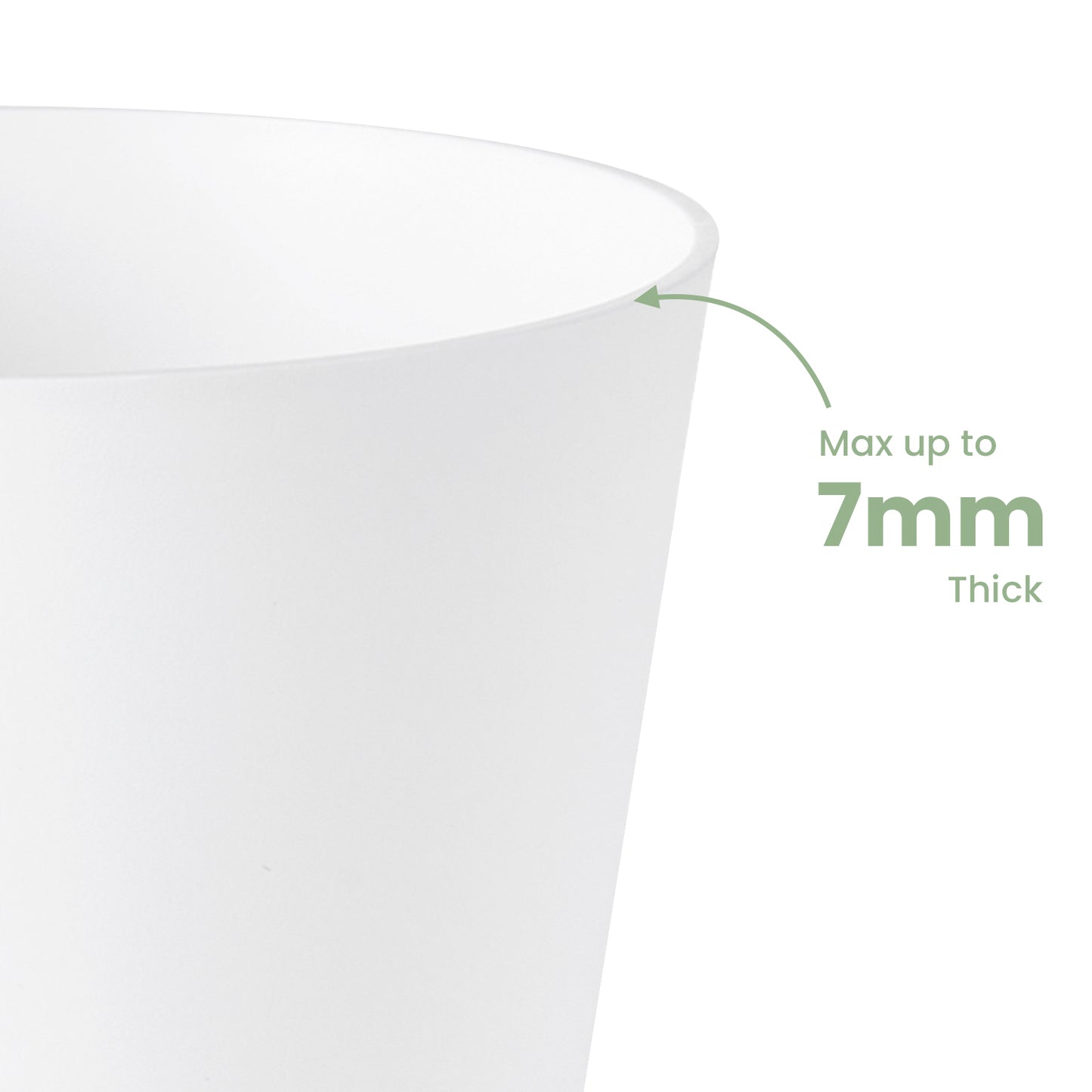 Pflanzentopfs mit Untersetzer (17,8 cm) 3er-Set, Plastik Übertopf Kräutertopf mit Ablauflöchern,weißer mit braunem Untersetzer